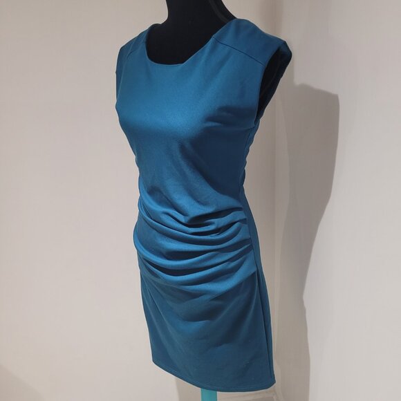 Kaffe Women's India Pencil Dress Size Small Turquoise Business Casual Bodycon - Picture 9 of 12